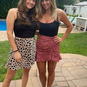 Orange pattern skirt